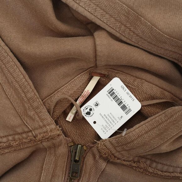 Free People Bow Girl Sweatshirt Hoodie Jacket Top Oversized Cotton S NWT 283838 - Picture 11 of 11